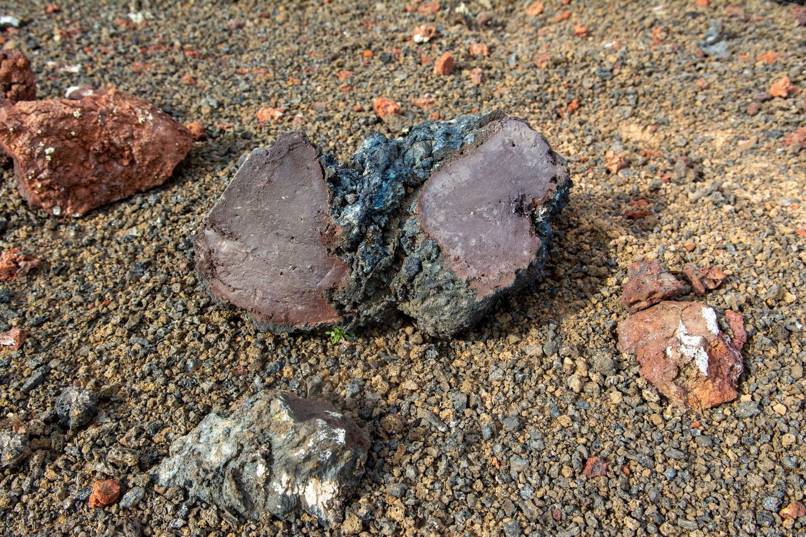 Flowing basaltic lava